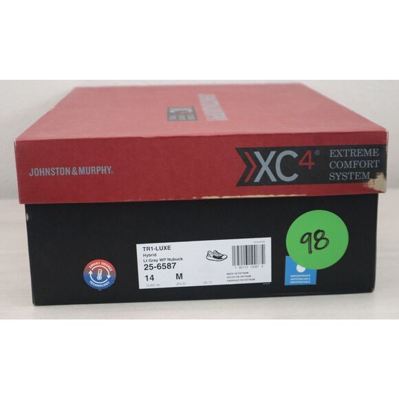 Johnston & Murphy Men's Sz 14M Light Gray WP Nubuck  XC4 TR1-Luxe Hybrid Shoes - Picture 14 of 14